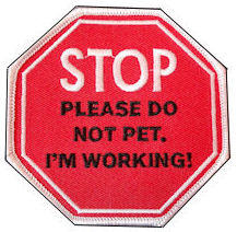 Stop! Do Not Pet Patch, Large